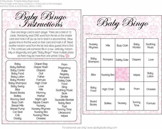 Free Baby Shower Bingo Cards Your Guests Will Love